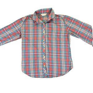 Vintage Laura Mae Plaid Button-Up Long Sleeve Shirt